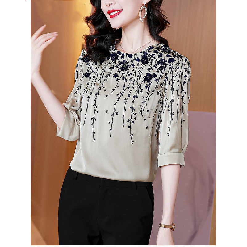 Blus Satin Sutra Wanita Elegan - Silk Blouse ulasan dan harga