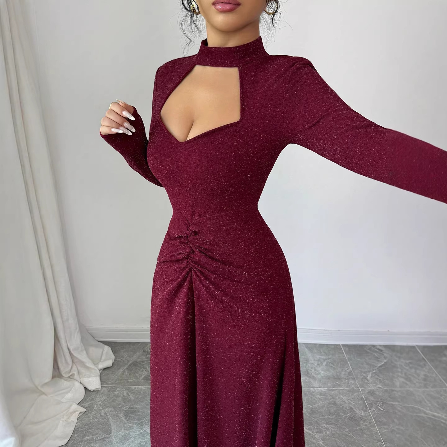 Gaun Midi Seksi Model Slim Fit - Midi Dress ulasan dan harga