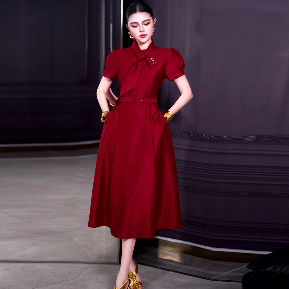 ZJYT Gaun Wanita Merah Tren 20 - Women'S Red Formal Wear ulasan dan harga