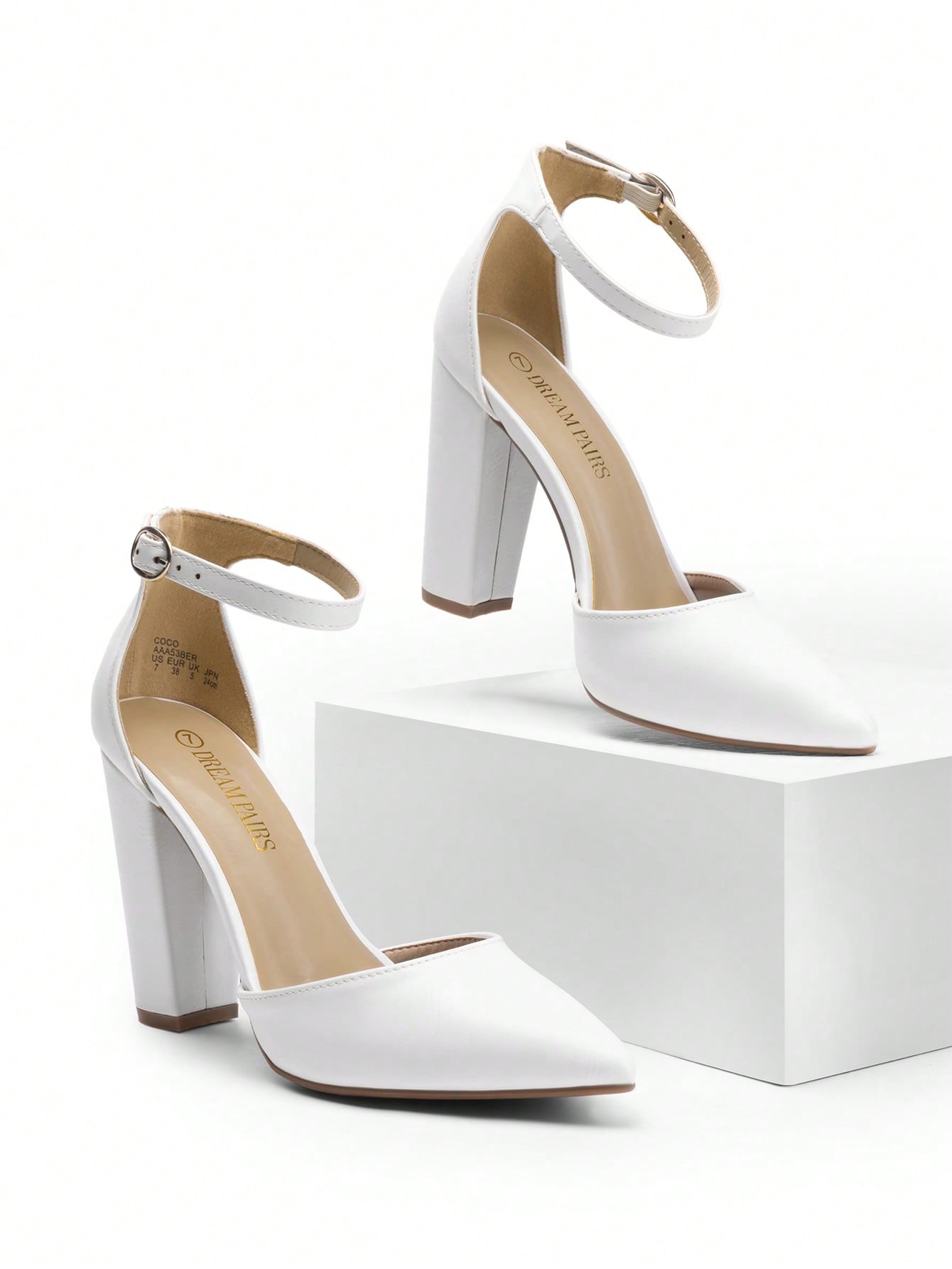 Sepatu hak tebal dengan tali p - Formal Dress ulasan dan harga