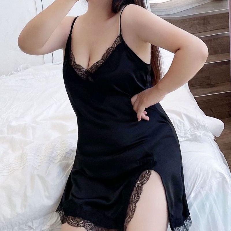 Gaun Tidur Wanita Ukuran Besar - Lace Dress ulasan dan harga