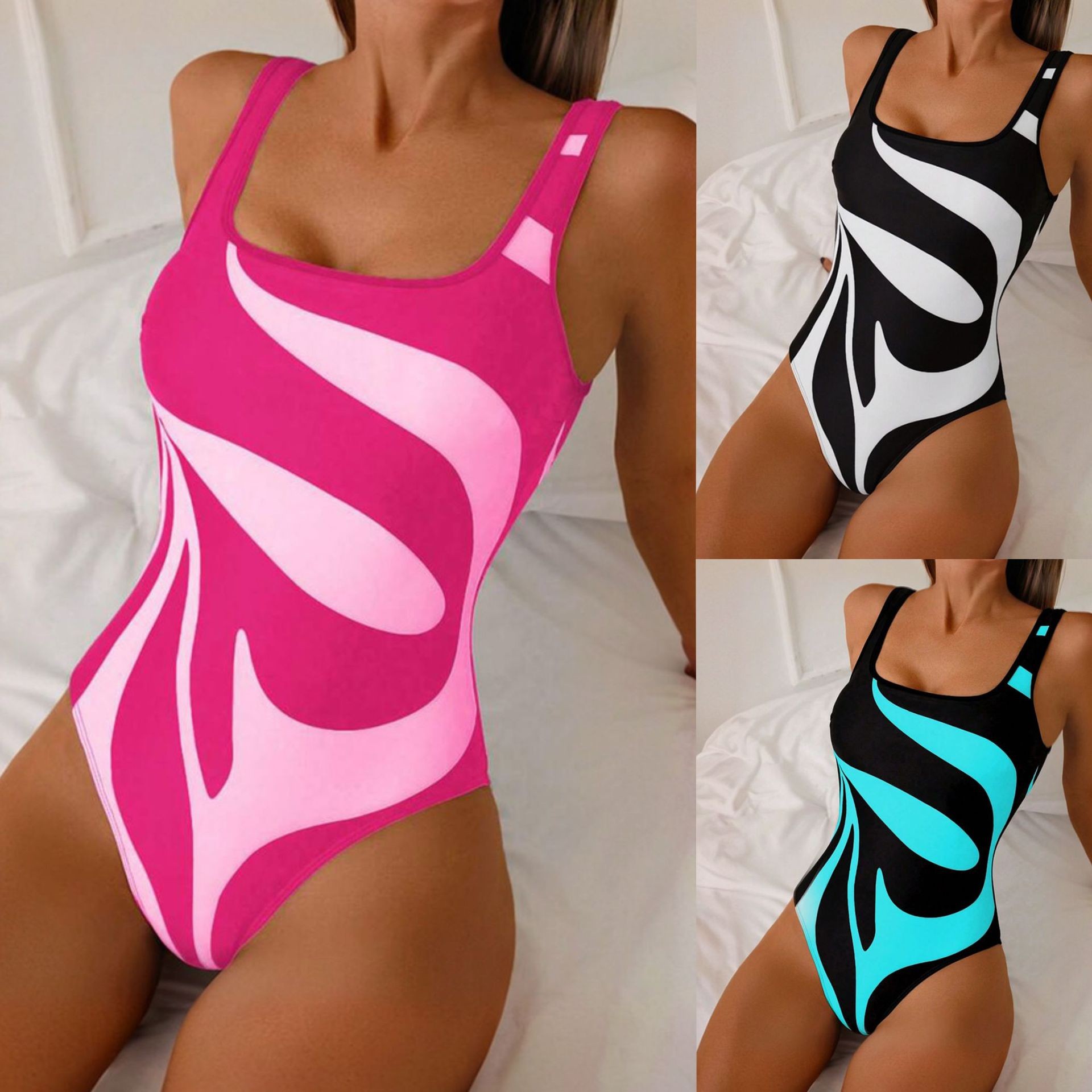 Tankini Wanita Motif Abstrak B - Womens Suit ulasan dan harga