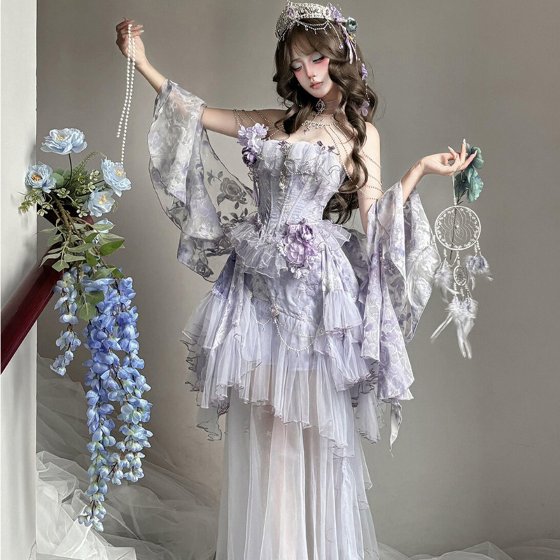 Gaun Lolita Violet Poetry Fog  - Formal Dress ulasan dan harga