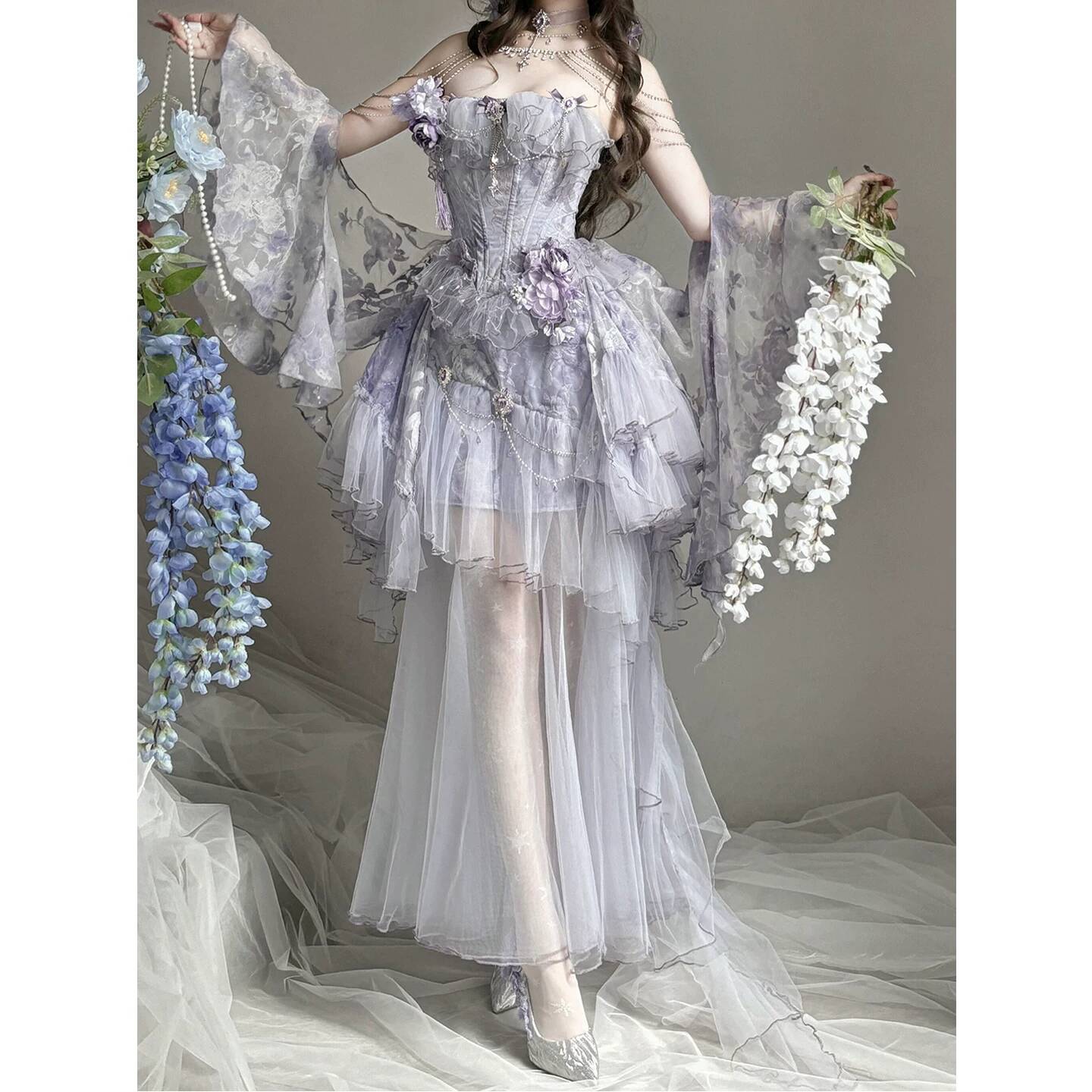 Gaun Lolita Violet Poetry Fog  - Formal Dress ulasan dan harga